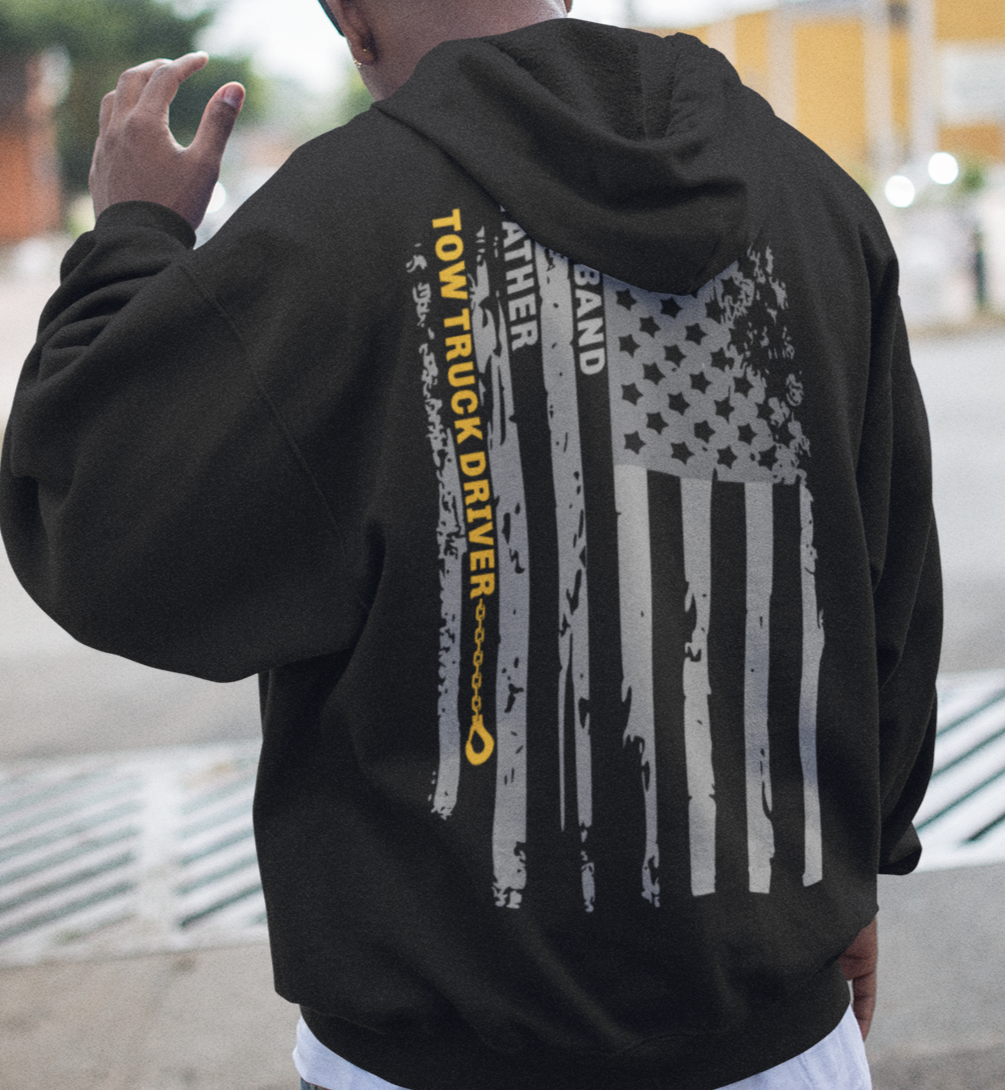 Father Husband Tow Truck Driver Hoodie